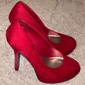 Red Suede Pump